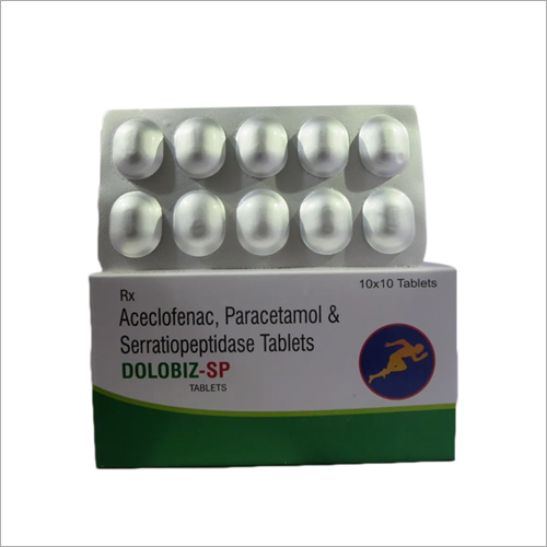 Aceclofenac 100mg, Paracetamol 325mg And Serratiopeptidase 15mg Tablets