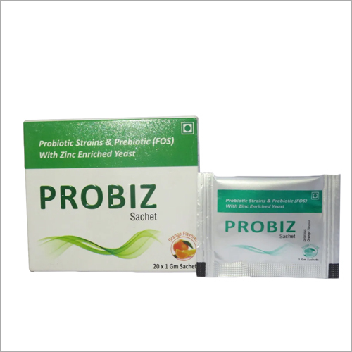 Probiotic Strains And Prebiotic With Zinc Enriched Yeast Sachet