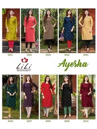 Ayesha Rubi Slab Cotton Kurtis - 41+ Inches Length, Available In M To 5xl Sizes | Quick Dry, Washable, Perfect For All Seasons