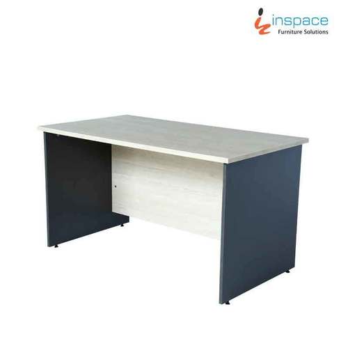 Oak Nottingham And Midnight Grey Shade Office Table - Mercury