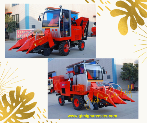 2 Rows Corn Combine Harvester