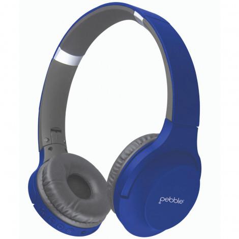 Black & Blue Pebble Zest Tune Wireless Headphone|Powerful Bass|Fm Radio|In-Built Mic