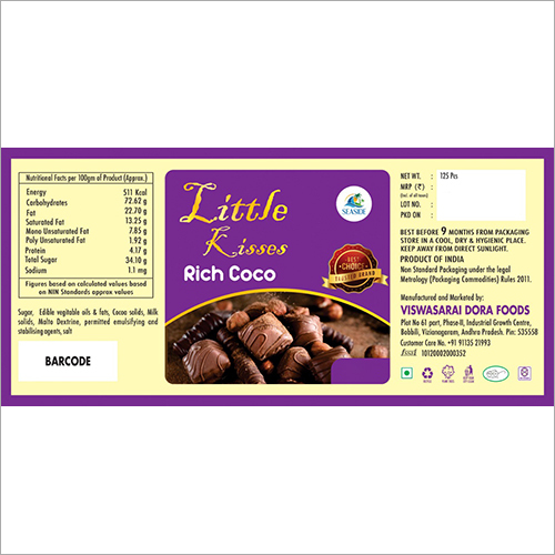 Rich Coco Center Filled Chocolate Pack Size: 3 Cm