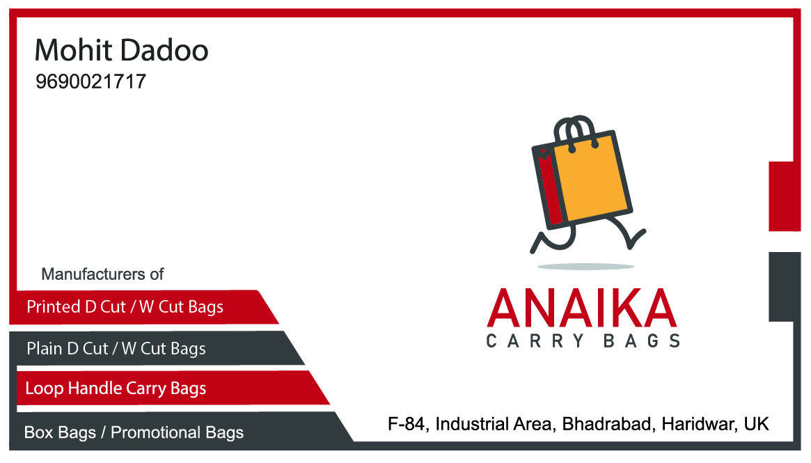 Stitched Printed Handle Carry Bags