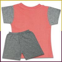 Sumix Orange Baby Round Neck T-Shirt And Shorts