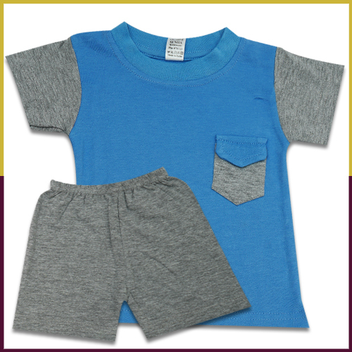 Sumix Orange Baby Round Neck T-Shirt And Shorts