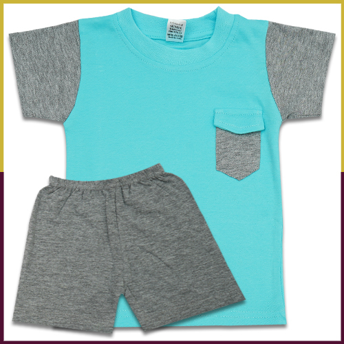 Sumix Orange Baby Round Neck T-Shirt And Shorts