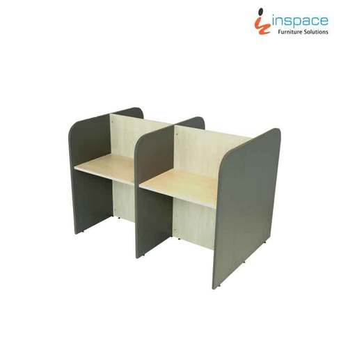 Workstation - Plywood Material, 1675 mm x 1200 mm x 1200 mm H Dimensions | Oak Nottingham & Midnight Grey Shades, Modern Design, Edge Banded Finish, 1 Year Warranty