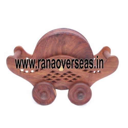 Wooden Ship Wheel Shape Coaster set