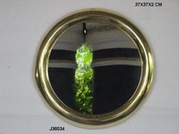 Aluminum Decorative Wall Mirror Brass Finish