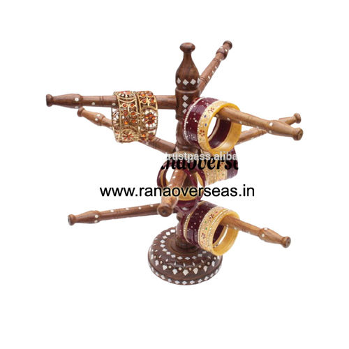 Wood Wooden Inlay Designs Bangle Stand