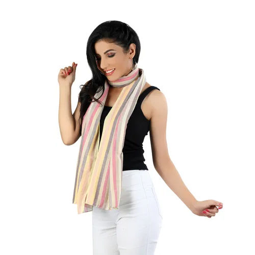 100%Cotton Stripe Scarves - Color: As Per Pic