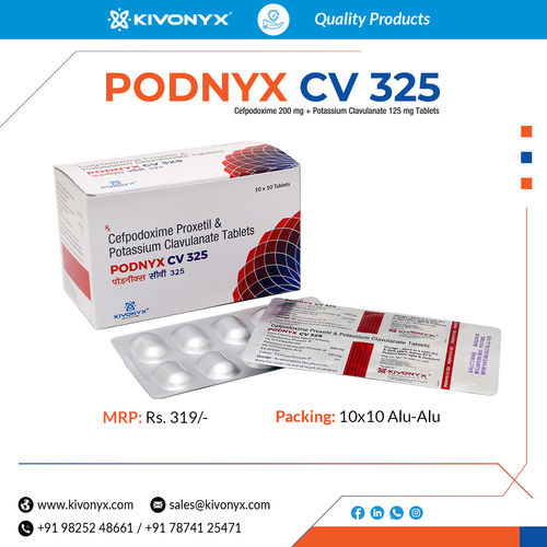Cefpodoxime 200 mg Potassium Clavulante 125 mg Tablet
