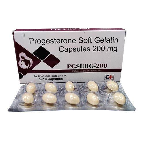 200mg Progesterone Soft Gelatin Capsules By ORENBURG HEALTHCARE PRIVATE LIMITED