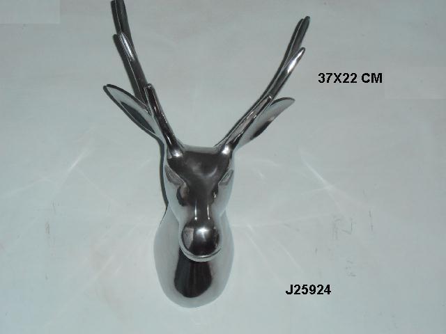 Aluminum Wall Sculpture Stag Head