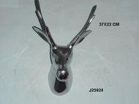 Aluminum Wall Sculpture Stag Head