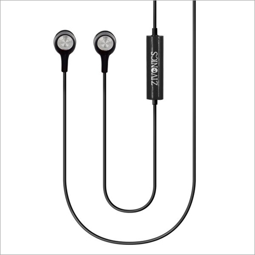 Wired Earphones - Plastic + TPE, Flip Design, Black | 1 Year Warranty, Superior Sound Quality, Compatible with Mobile Phones
