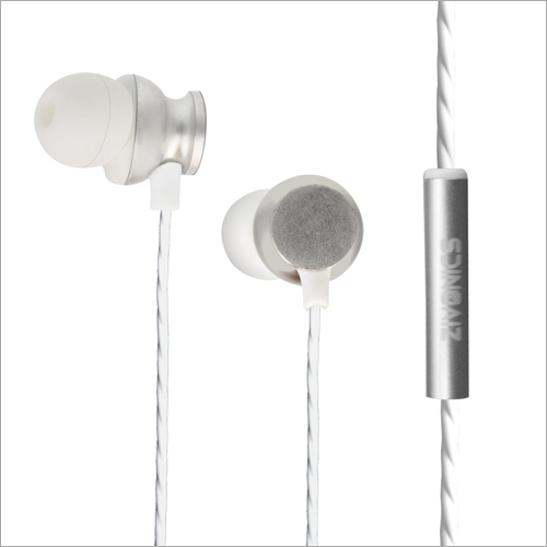 Wired Earphones - Plastic + TPE, Ivory White | Flip Design, 1-Year Warranty, Ideal Accessories for Mobile Phones