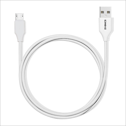 Data Cables - Thermo Plastic Elastomer, White Color | Laptop + Mobile Connectors, Flip Design, 1-Year Warranty