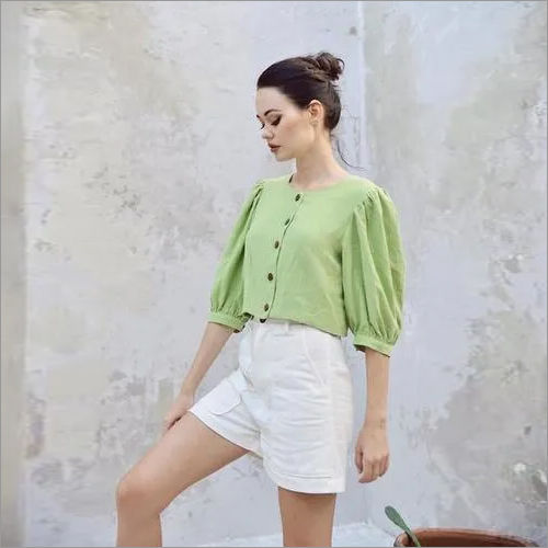 Linen Green Top Sets