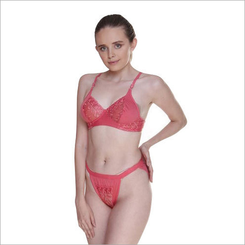 Dezire Pink Bikini Bra Panty Set