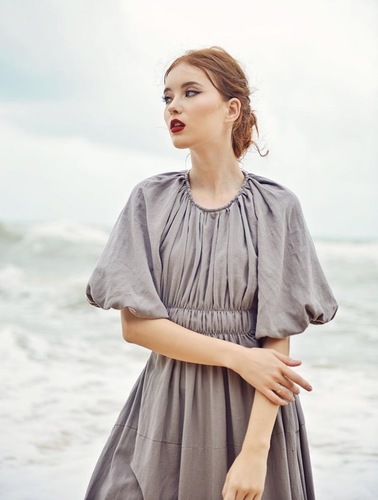 Linen Western Dress