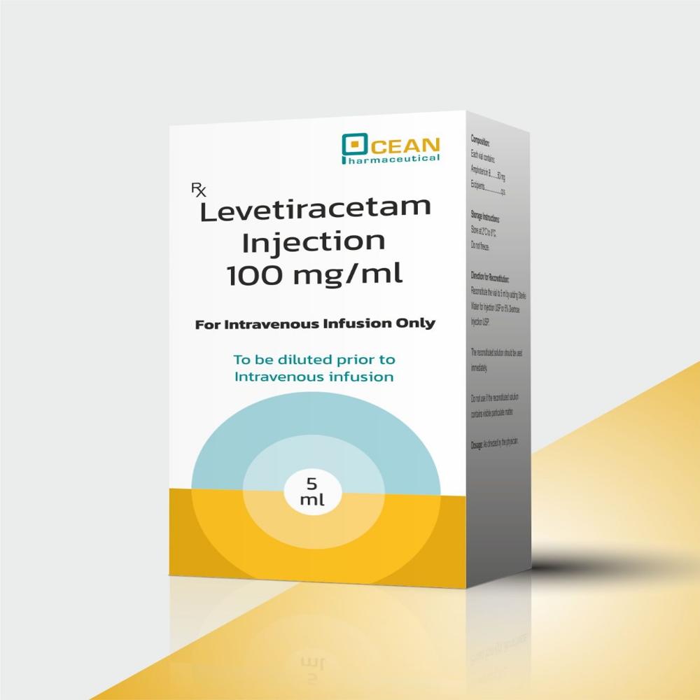Levetiracetam Injection - 100mg/ml Anticonvulsant Liquid Formulation in Single Dose Vial for Epilepsy Treatments