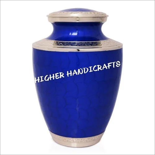 Polishing Royal Blue Cremation Urn