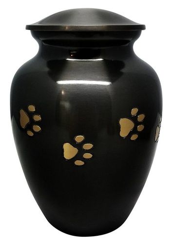 Blue & Silver Brass Pet Urn