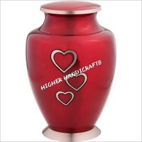 Loving Hearts Brass Cremation Urn