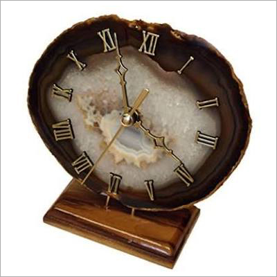Agate Table Clock By SATYAM STUDDED JEWELLERS