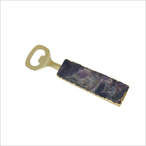Agate Bottle Opener - Polished Brass Antique Imitation Style with Elegant Finishing