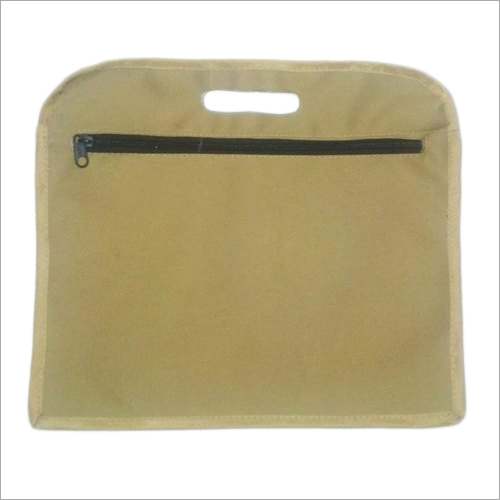 Rexine File Folder - Rexine Material, 30 x 33 cm Size, Brown Color | Unisex Design with Handle Bags, Plain Pattern for Versatile Use