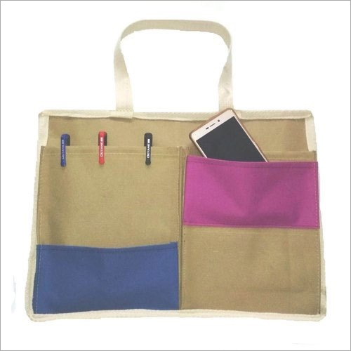Brown Jute Office Bag