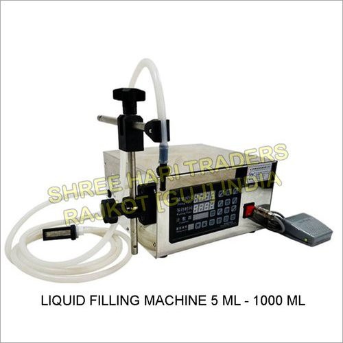 Semi Automatic Liquid Filling Machine Single Head 5 Ml to 1 Ltr