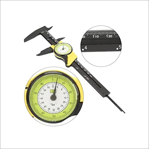 Dial Vernier Caliper - Stainless Steel, 200mm Length, 150mm Jaw Capacity | Accurate Readings, Durable Design, Easy to Use, Versatile Tool