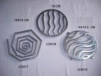 Aluminum Trivet Mirror Polish Cast Metal