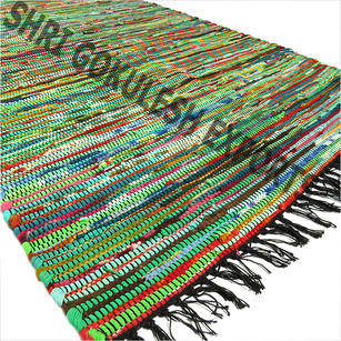 100% Cotton Handmade Cotton Chindi Rag Rugs Back Material: Woven Back