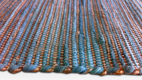 Indian Handmade Cotton Chindi Floor Area Rag Rugs