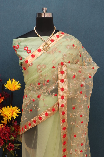 Multy :Saree And Unstitch Blouse