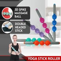 Yoga Massage Roller Stick - Eva Material, 40.3 X 3 Cm Dimensions, Random Color | Improves Blood Circulation, Ideal For All Users