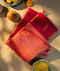 Multi Colour Hevy Rich Gajari Pink Belt With Gold Weaving Zari Border Saree