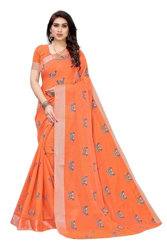 Chanderi Cotton Saree With Superb Print