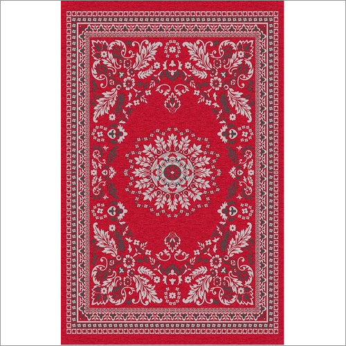 Red Cotton Carpet By GAUTAM HANDLOOM