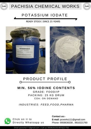 Potassium Iodate Ip - Food Grade Purity: High