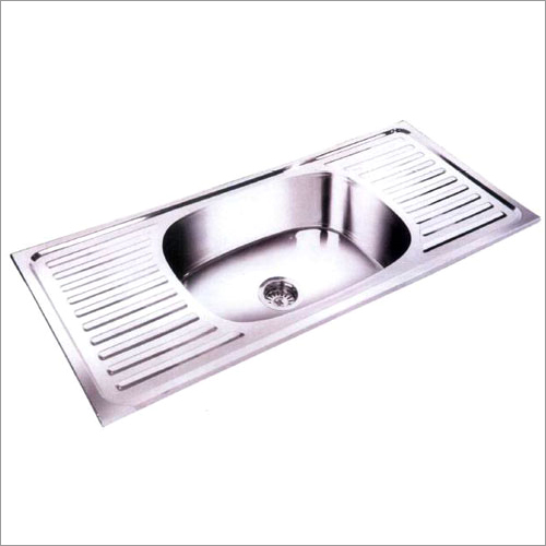 Stainless Steel Single Bowl with Double Drain Board
