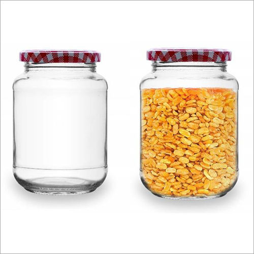 500 ML Round Shape Croco Glass Jar