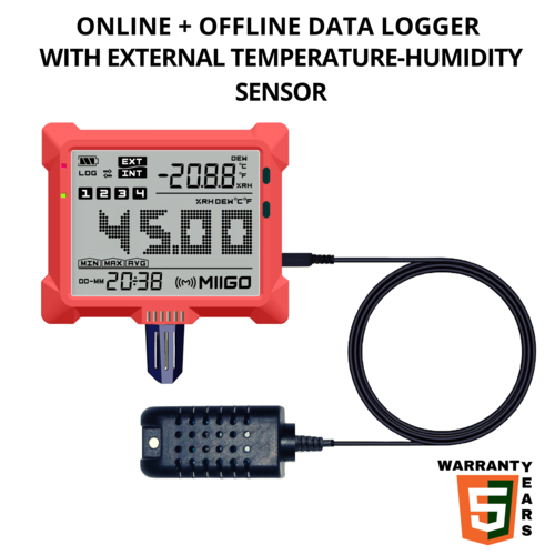 Portable Digital Data Logger Model Blue-H-A-THIE from MIIGO ONLINE  LLP