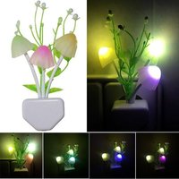 Mushroom Led Night Light - Plastic, 5.1x6.5x11.5 Cm Dimensions | Night Sensor Light, Random Shade, Home Appliance Usage
