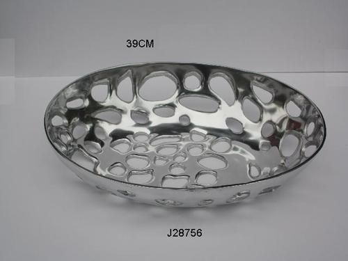 Aluminium Cast Aluminum  Decorative Bowl Oval Shape